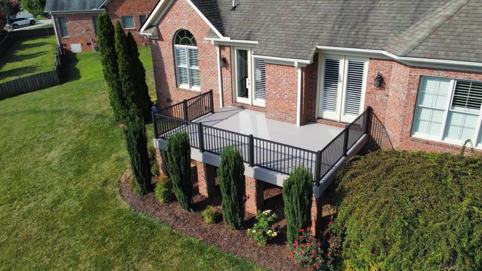 Custom composite deck built by Piedmont Decks